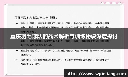 重庆羽毛球队的战术解析与训练秘诀深度探讨